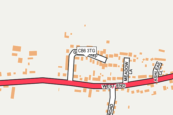 CB6 3TG map - OS OpenMap – Local (Ordnance Survey)