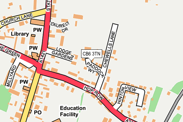 CB6 3TN map - OS OpenMap – Local (Ordnance Survey)