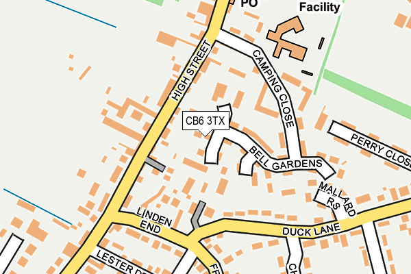 CB6 3TX map - OS OpenMap – Local (Ordnance Survey)