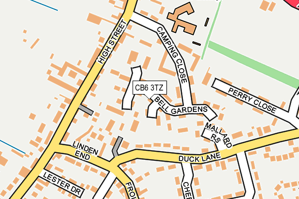 CB6 3TZ map - OS OpenMap – Local (Ordnance Survey)