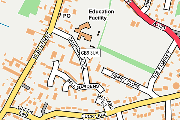 CB6 3UA map - OS OpenMap – Local (Ordnance Survey)