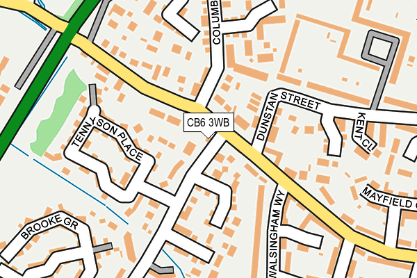 CB6 3WB map - OS OpenMap – Local (Ordnance Survey)