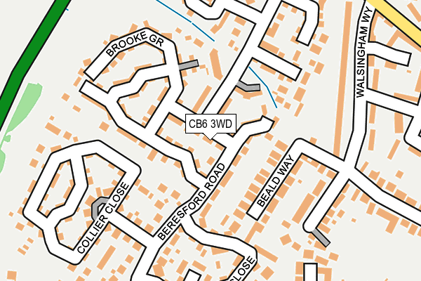CB6 3WD map - OS OpenMap – Local (Ordnance Survey)
