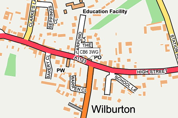 CB6 3WG map - OS OpenMap – Local (Ordnance Survey)