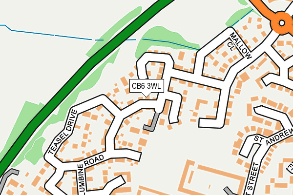 CB6 3WL map - OS OpenMap – Local (Ordnance Survey)