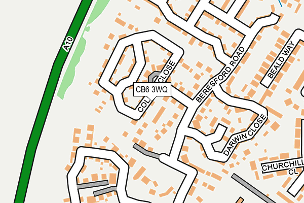 CB6 3WQ map - OS OpenMap – Local (Ordnance Survey)