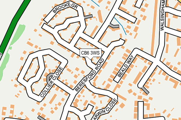 CB6 3WS map - OS OpenMap – Local (Ordnance Survey)