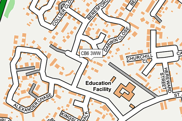 CB6 3WW map - OS OpenMap – Local (Ordnance Survey)