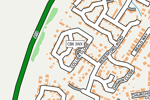 CB6 3WX map - OS OpenMap – Local (Ordnance Survey)