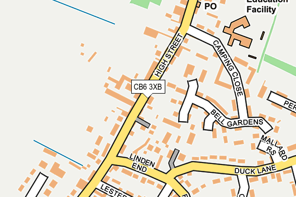 CB6 3XB map - OS OpenMap – Local (Ordnance Survey)