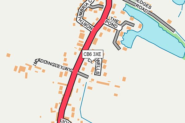 CB6 3XE map - OS OpenMap – Local (Ordnance Survey)