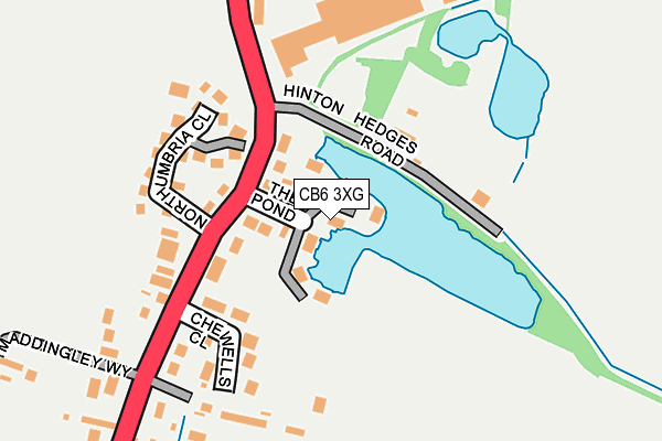 CB6 3XG map - OS OpenMap – Local (Ordnance Survey)
