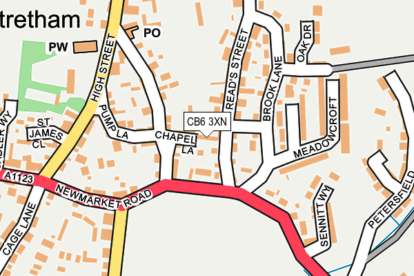 CB6 3XN map - OS OpenMap – Local (Ordnance Survey)