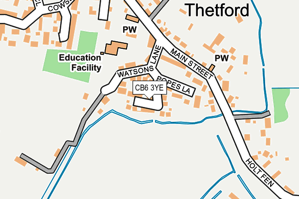 CB6 3YE map - OS OpenMap – Local (Ordnance Survey)