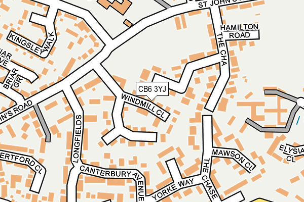 CB6 3YJ map - OS OpenMap – Local (Ordnance Survey)