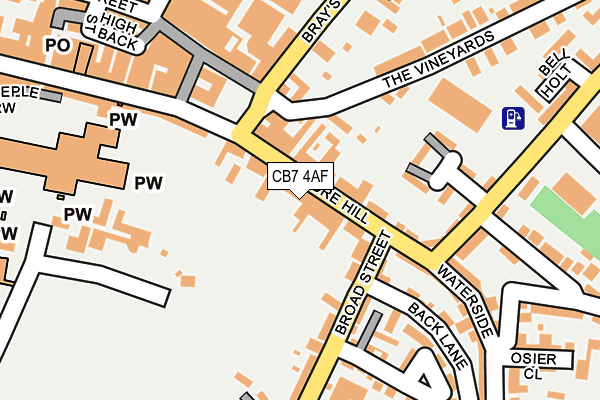 CB7 4AF map - OS OpenMap – Local (Ordnance Survey)