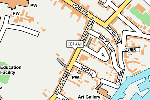 CB7 4AH map - OS OpenMap – Local (Ordnance Survey)