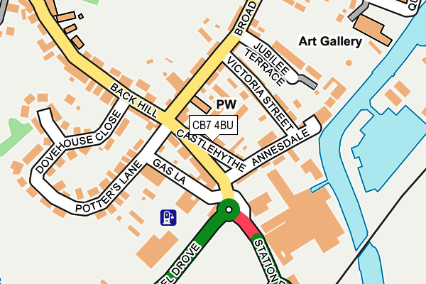 CB7 4BU map - OS OpenMap – Local (Ordnance Survey)