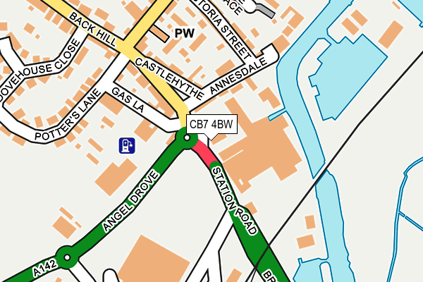 CB7 4BW map - OS OpenMap – Local (Ordnance Survey)