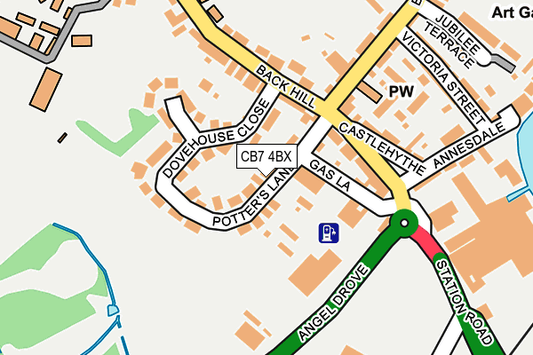 CB7 4BX map - OS OpenMap – Local (Ordnance Survey)