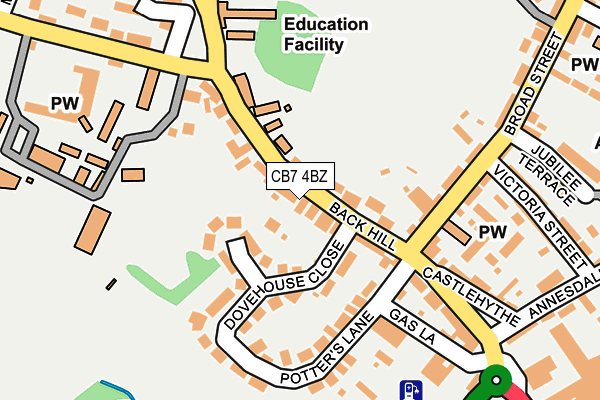 CB7 4BZ map - OS OpenMap – Local (Ordnance Survey)