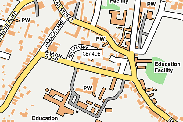 CB7 4DE map - OS OpenMap – Local (Ordnance Survey)