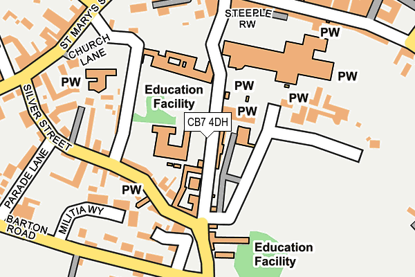 CB7 4DH map - OS OpenMap – Local (Ordnance Survey)