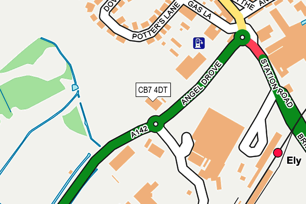 CB7 4DT map - OS OpenMap – Local (Ordnance Survey)