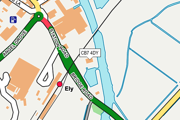CB7 4DY map - OS OpenMap – Local (Ordnance Survey)