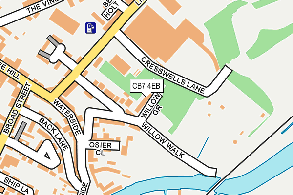 CB7 4EB map - OS OpenMap – Local (Ordnance Survey)