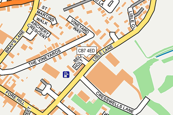 CB7 4ED map - OS OpenMap – Local (Ordnance Survey)