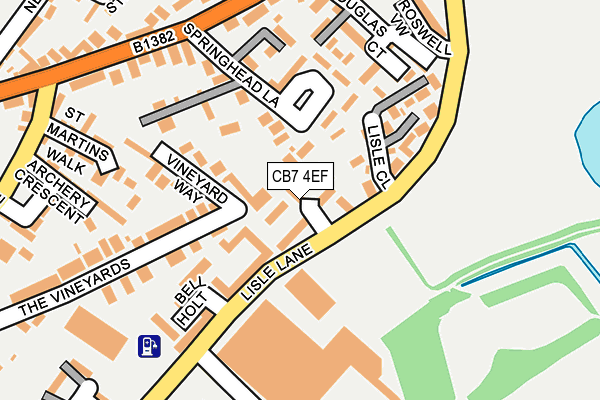 CB7 4EF map - OS OpenMap – Local (Ordnance Survey)