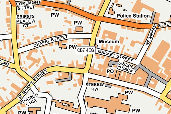 CB7 4EG map - OS OpenMap – Local (Ordnance Survey)