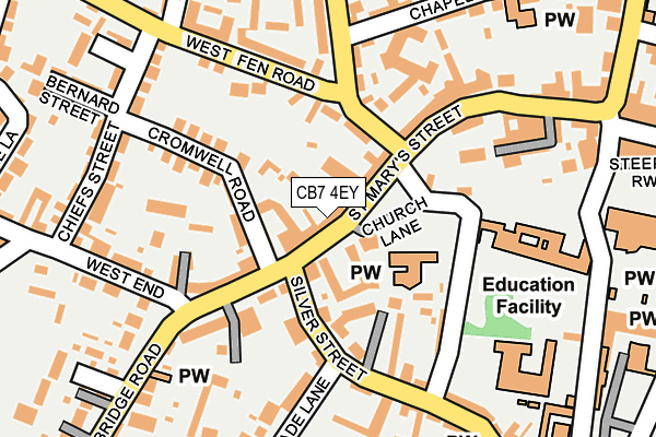 CB7 4EY map - OS OpenMap – Local (Ordnance Survey)