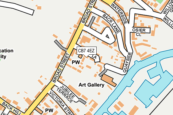 CB7 4EZ map - OS OpenMap – Local (Ordnance Survey)