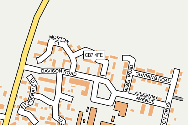CB7 4FE map - OS OpenMap – Local (Ordnance Survey)