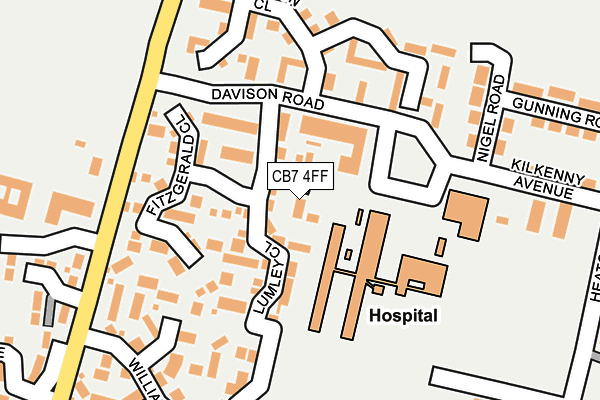CB7 4FF map - OS OpenMap – Local (Ordnance Survey)