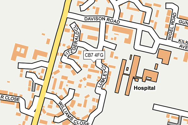 CB7 4FG map - OS OpenMap – Local (Ordnance Survey)