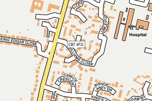 CB7 4FQ map - OS OpenMap – Local (Ordnance Survey)