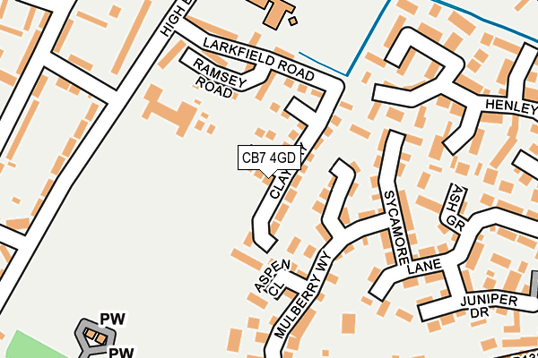 CB7 4GD map - OS OpenMap – Local (Ordnance Survey)