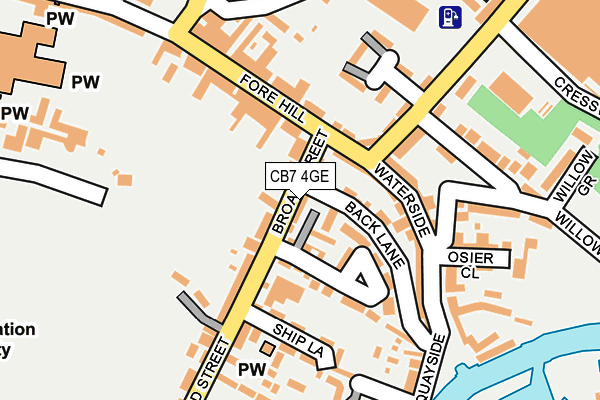 CB7 4GE map - OS OpenMap – Local (Ordnance Survey)