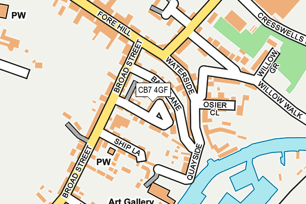 CB7 4GF map - OS OpenMap – Local (Ordnance Survey)