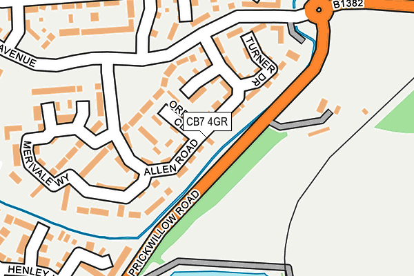 CB7 4GR map - OS OpenMap – Local (Ordnance Survey)