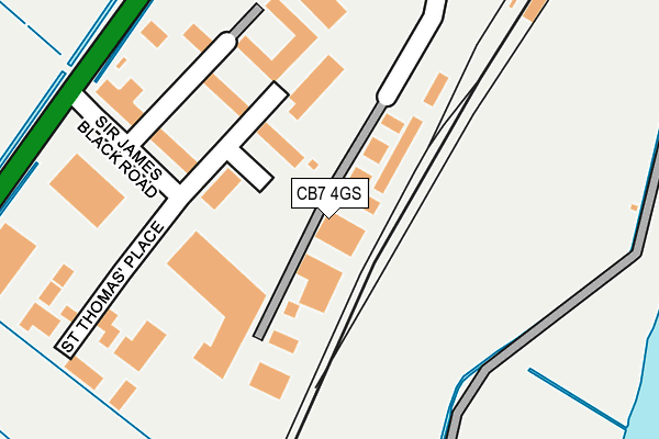 CB7 4GS map - OS OpenMap – Local (Ordnance Survey)