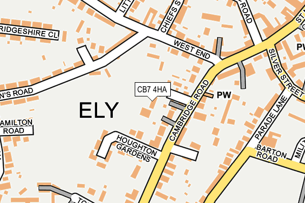 CB7 4HA map - OS OpenMap – Local (Ordnance Survey)