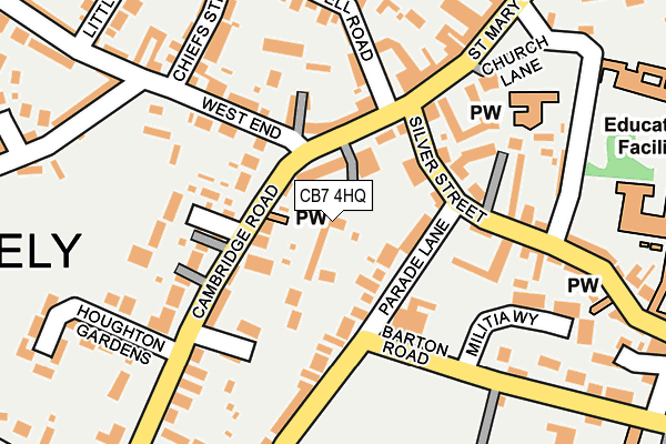 CB7 4HQ map - OS OpenMap – Local (Ordnance Survey)