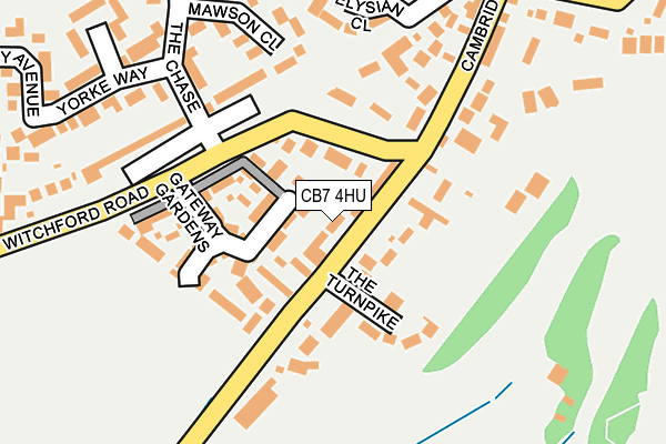 CB7 4HU map - OS OpenMap – Local (Ordnance Survey)