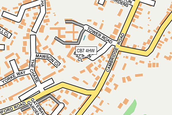 CB7 4HW map - OS OpenMap – Local (Ordnance Survey)