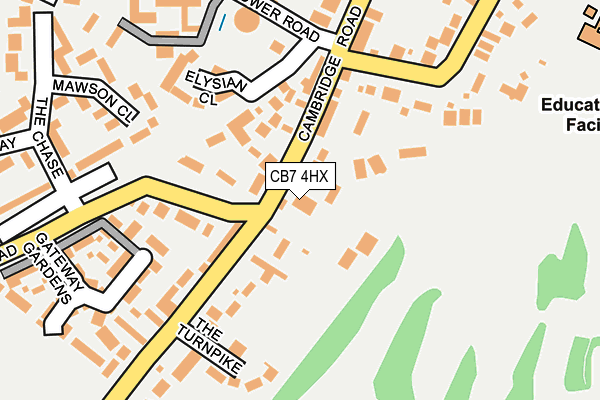 CB7 4HX map - OS OpenMap – Local (Ordnance Survey)