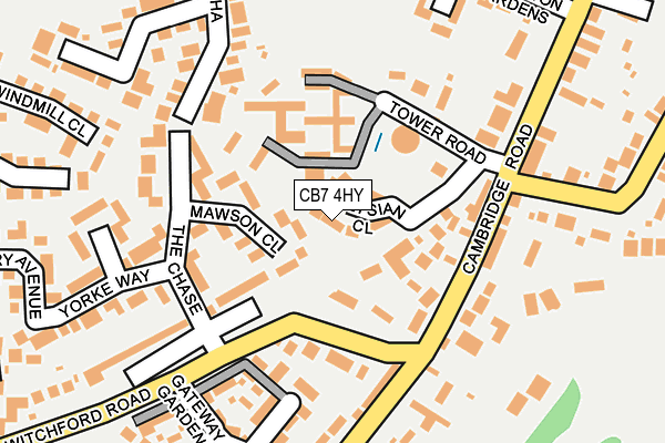 CB7 4HY map - OS OpenMap – Local (Ordnance Survey)